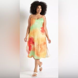 ELOQUII | Dip Dye Slip Dress | Plus Size 16 | NWOT